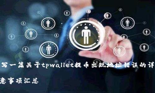 提示：由于您提供的信息较少，我会为您撰写一篇关于tpwallet提币出现地址错误的详细文章。请根据具体情况进行调整和补充。

tpwallet提币时地址错误？解决方法与注意事项汇总